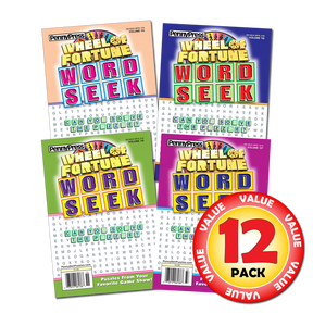 Penny Press Wheel of Fortune Word Seek Book 12-Pack - Fun Puzzle Game