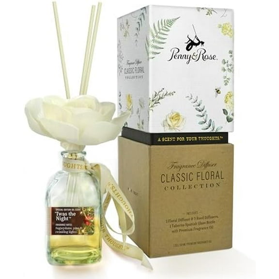 Penny & Rose Classic Floral Diffuser | 'TWAS The Night Oil Scent$$Home Decor, Kitchen, & Other