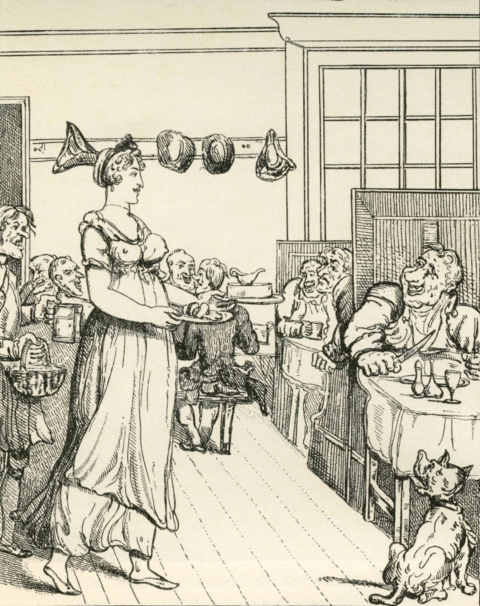 A Penny Slap Bang Shop after Thomas Rowlandson 1815 From Illustrierte Sittengeschichte vom Mittelalter bis zur Gegenwart by Eduard Fuchs published 1912 Canvas Art - Ken Welsh  Design Pics (12 x 16)