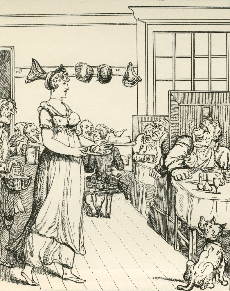 A Penny Slap Bang Shop after Thomas Rowlandson 1815 From Illustrierte Sittengeschichte vom Mittelalter bis zur Gegenwart by Eduard Fuchs published 1912 Canvas Art - Ken Welsh Design Pics (24 x 32)