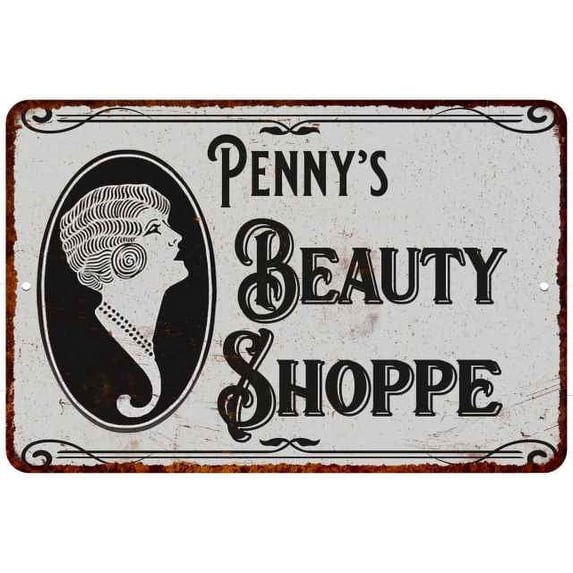 Penny's Beauty Shoppe Chic Sign Vintage Decor 8x12 Metal Sign 108120021274
