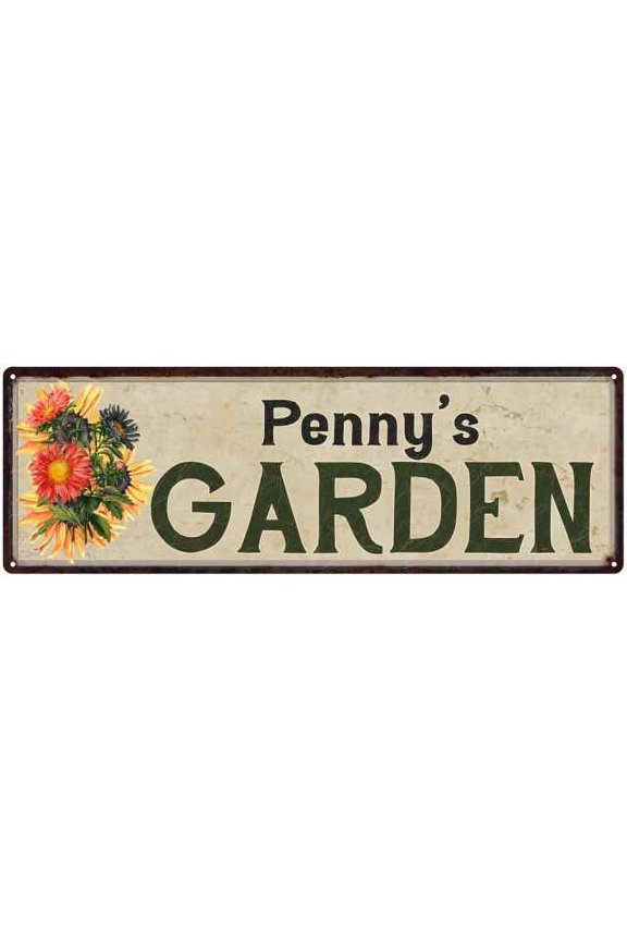 Penny's Garden Sign Chic Decor 6x18 Sign Gift 206180017274