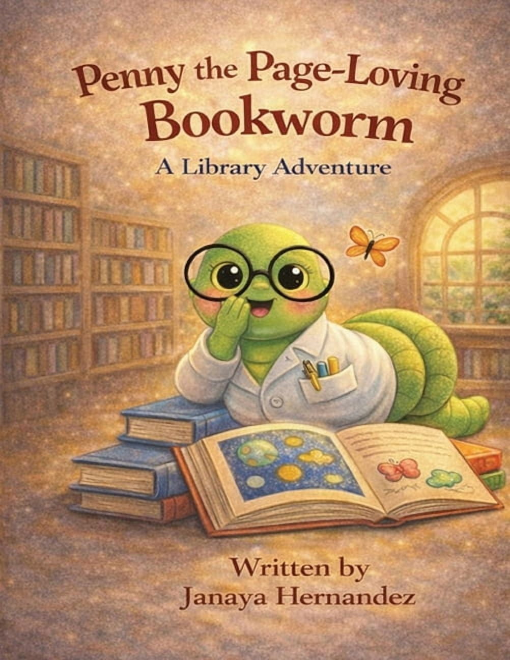 Penny the Page-Loving Bookworm: A Library Adventure, (Paperback)