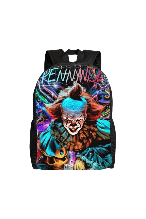 Penny-wise-It Clown Lightweight Backpack Laptop Shoulders Bookbag Daypack Travel Women Men