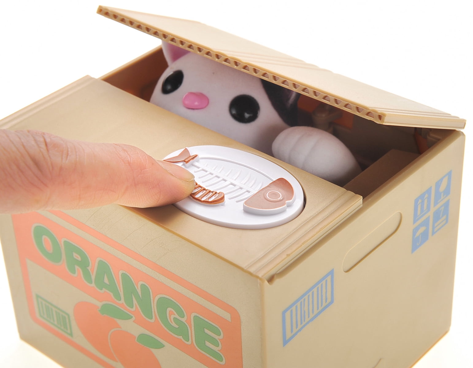 PennyPincher Orange Kitty Cat Paw Got Your Coin Piggy Bank