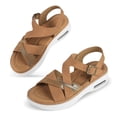 thumbnail image 1 of Pennysue Women Air Cushioned Walking Sandals Comfortable Ankle Strap Support Casual Daily Dress Sandals Platform Shoes, 1 of 5