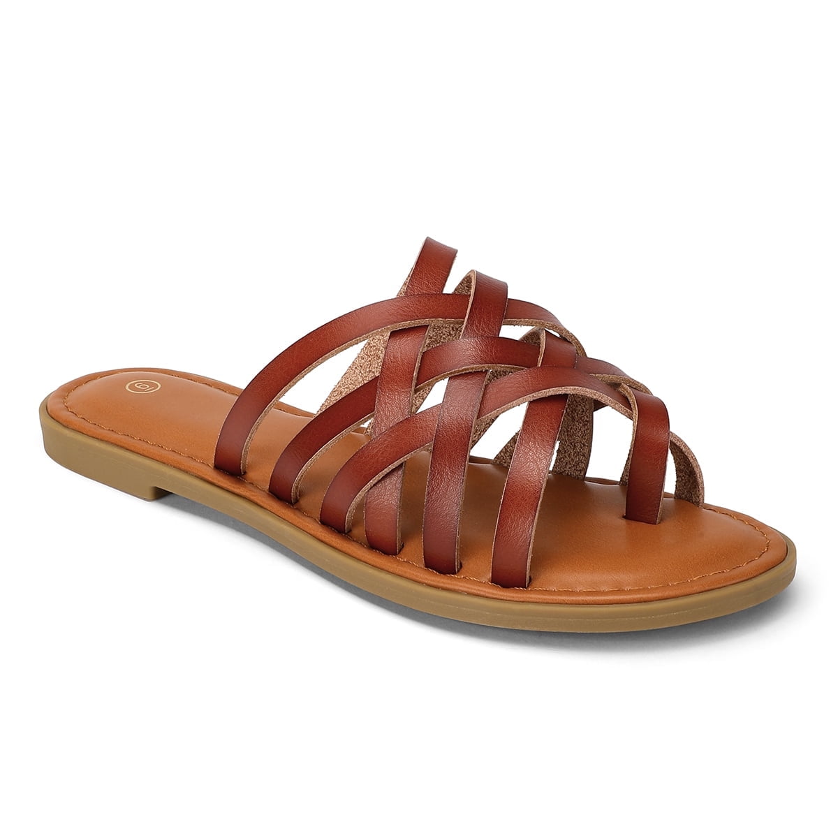 Mysoft Women's Brown Flat Sandals Size 10 Guyana Ubuy