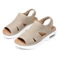 thumbnail image 1 of Pennysue Women Walking Sandals Air Cushion Platform Breathable Knit Slip On Summer Shoes for Daily Walk Beach Travel, 1 of 8