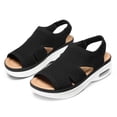 thumbnail image 1 of Pennysue Women Walking Sandals Air Cushion Platform Breathable Knit Slip On Summer Shoes for Daily Walk Beach Travel, 1 of 8