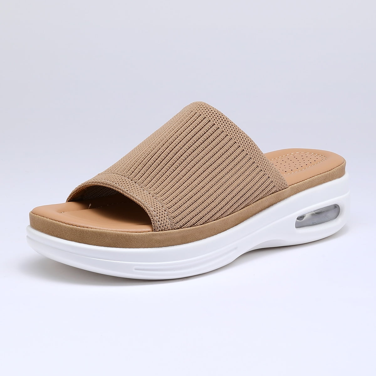 knit platform sandals