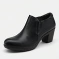 thumbnail image 1 of Pennysue Women's Ankle Boots Black Low Chunky Stacked Heel booties 11M, 1 of 7