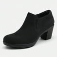 thumbnail image 1 of Pennysue Women's Ankle Boots Black Sedue Low Chunky Stacked Heel booties 7M, 1 of 7