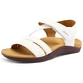 thumbnail image 1 of Pennysue Women's Arch Support Sandals White Orthopedic Walking Sandals 10M, 1 of 6