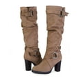 thumbnail image 1 of Pennysue Women's Fashion Knee High Boots With Chunky Heel Winter Warm Size Zippers Boots With Buckle Design Size 6.5M, 1 of 6