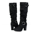 thumbnail image 1 of Pennysue Women's Fashion Knee High Boots With Chunky Heel Winter Warm Size Zippers Boots With Buckle Design Size 7.5M, 1 of 6