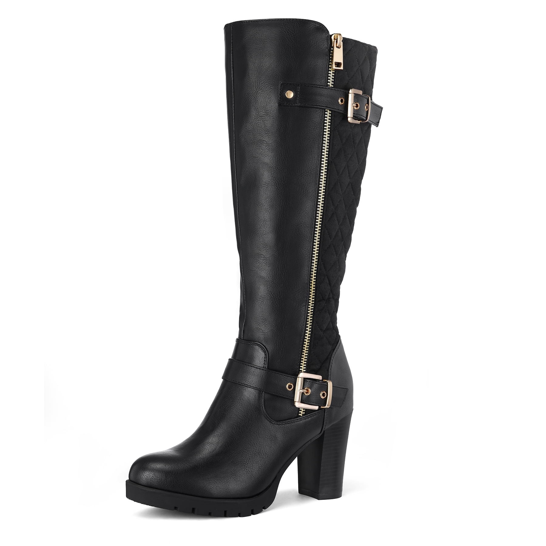 Forever Camila-48 Women's Over The Knee High Riding Boots - Chunky Heel, Lace Up, Brown, Size 6 - View #8