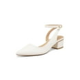 thumbnail image 1 of Pennysue Women's Low Heel Sandals Pointed Toe Ankle Strap PU Leather Dress Shoes Block Heel Summer Casual sandals, 1 of 5