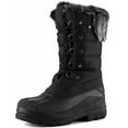 thumbnail image 1 of Pennysue Women's Mid-Calf Snow Boots Black Warm Faux Fur Lined Winter Boots Insulated 6M, 1 of 7
