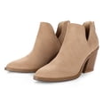 thumbnail image 1 of Pennysue Women's Middle Heel Ankle Booties Light Brown Thick Heeled Stacked Short Boots Size 10M, 1 of 8