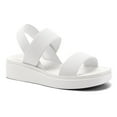 thumbnail image 1 of Pennysue Women's Platform Wedges Sandals White Elastic Ankle Strap Sandals 6M, 1 of 6