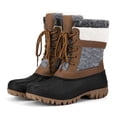 thumbnail image 1 of Pennysue Women's Waterproof Snow Booties A1-Brown Warm Mid-Tube Winter Boots Size 8, 1 of 8