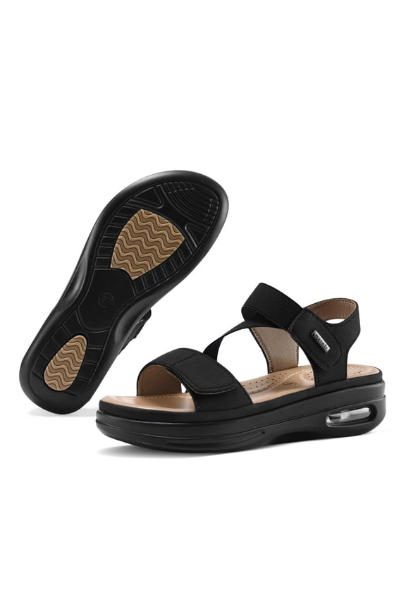 PennySue Women's Shoes Slip-Resistant Flat Sandals Medium Air Platform Open Toe Sport Sandals