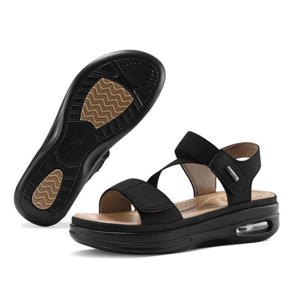 PennySue Women's Shoes Slip-Resistant Flat Sandals Medium Air Platform Open Toe Sport Sandals