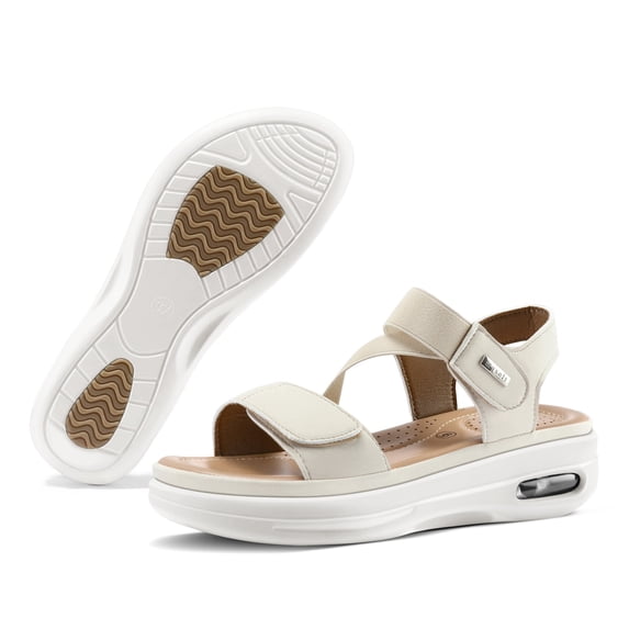 PennySue Women's Shoes Slip-Resistant Flat Sandals Medium Air Platform Open Toe Sport Sandals
