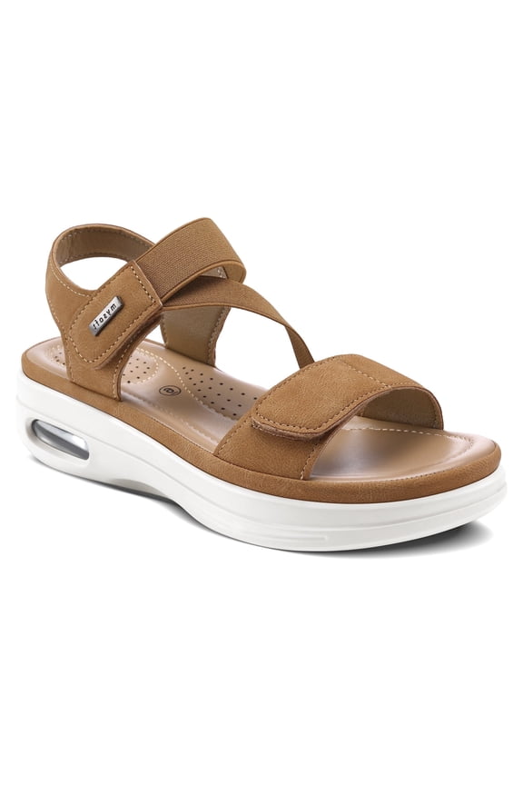 PennySue Women's Shoes Slip-Resistant Flat Sandals Medium Air Platform Open Toe Sport Sandals