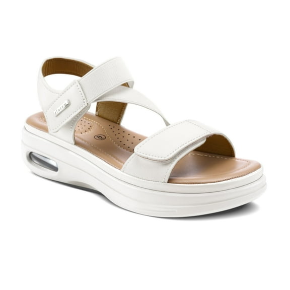 Pennysue Women's Wedge Ankle Strap Sandals Black Air Platform Sandals With Cushion Support 9M