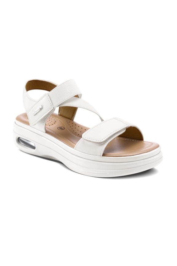 Pennysue Women's Wedge Ankle Strap Sandals Black Air Platform Sandals With Cushion Support 9M