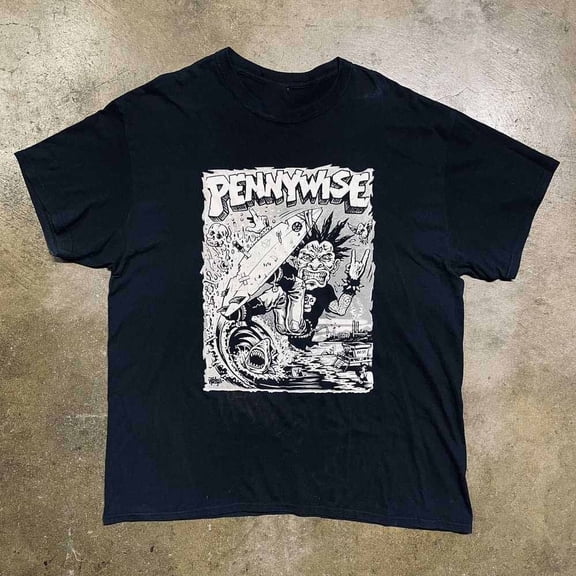 Pennywise Band Poster Music Tour T Shirt Black Unisex S-5XL