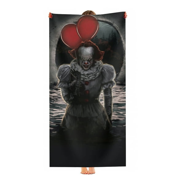 Pennywise Beach Towel Birthday Gift for Girls Boys 30"x60" Quick Drying Microfiber Pool Towel