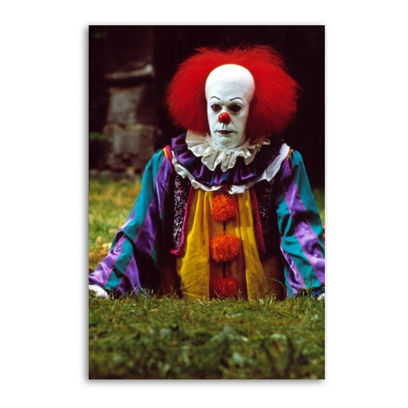 Pennywise Clown Picture Print Canvas Poster Wall Paint Art Posters Decor Modern Home Artworks Gift 12x18inch(30x45cm)