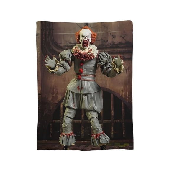 Pennywise Blanket, Soft Flannel Throw Cozy Flannel Blankets Travel Throw Blanket Super Soft Lightweight Bedding Lap Chair Sofa for Adults Kids Teens 40"X30"