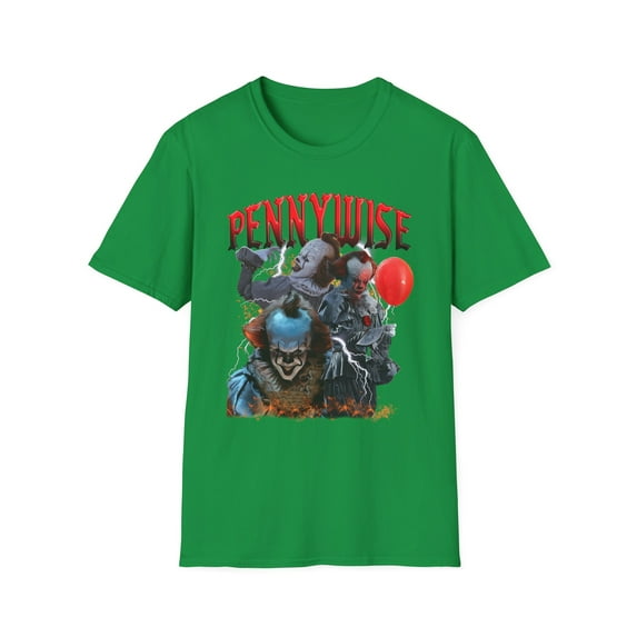 Pennywise, Gildan Unisex Softstyle T-Shirt, Horror Movie Graphic Tee, S-3XL