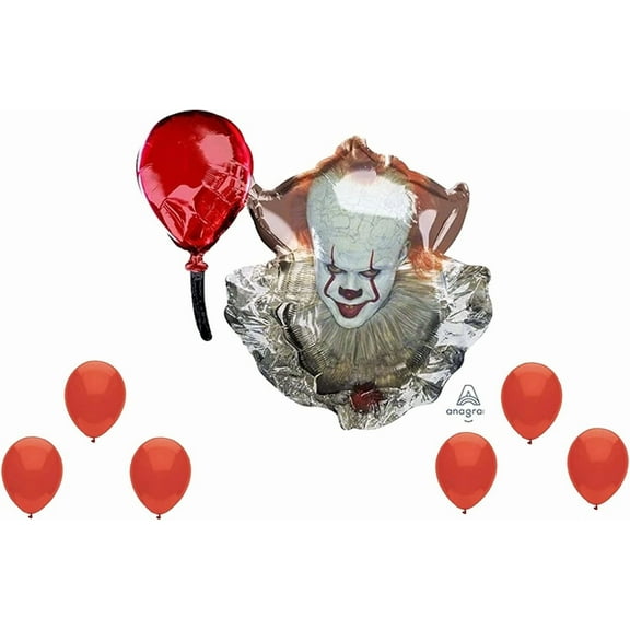 Pennywise It Scary Clown It Halloween Party Balloons Decoration Supplies Red