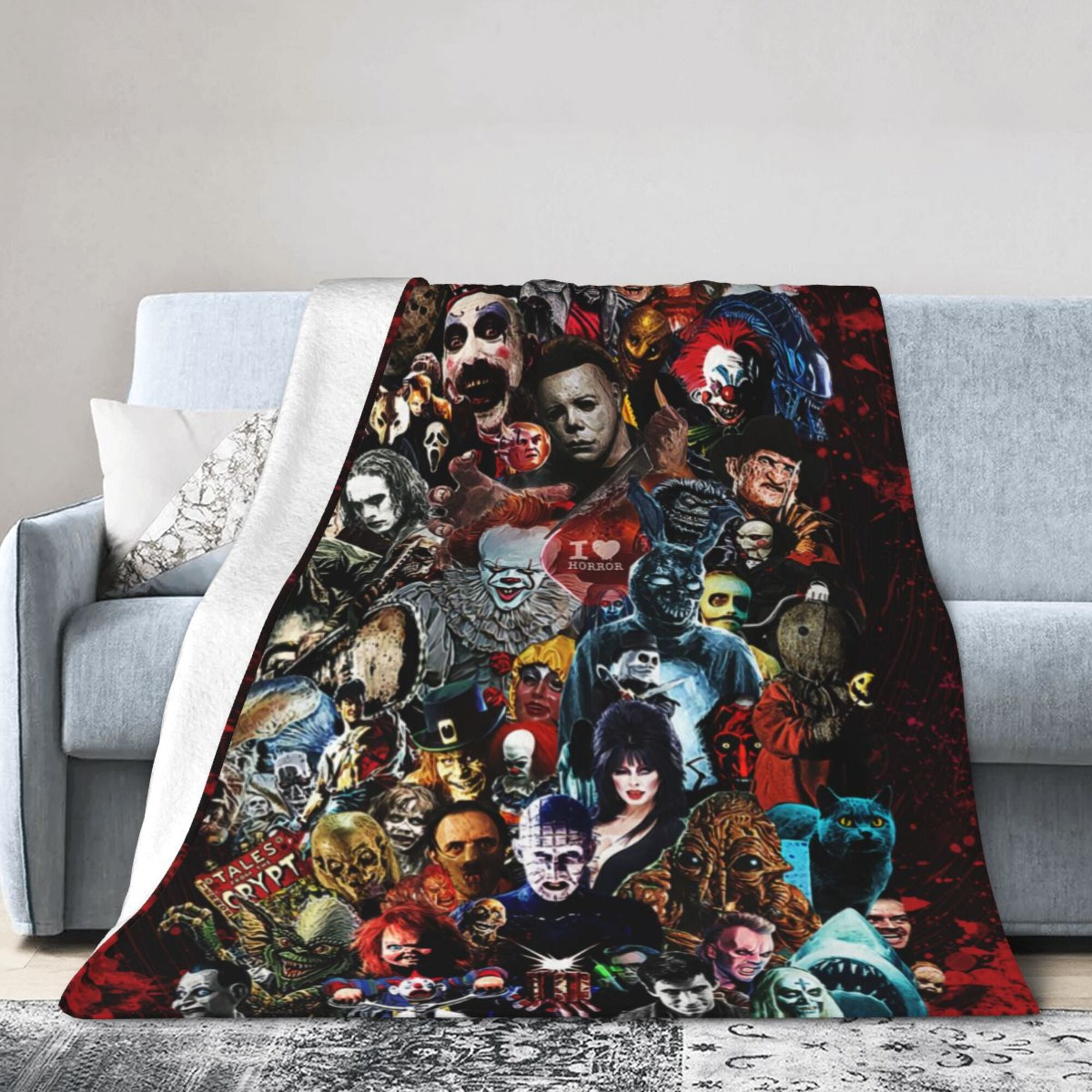 Pennywise Michael Myers Blanket UltraSoft Warm Flannel Blankets Throw