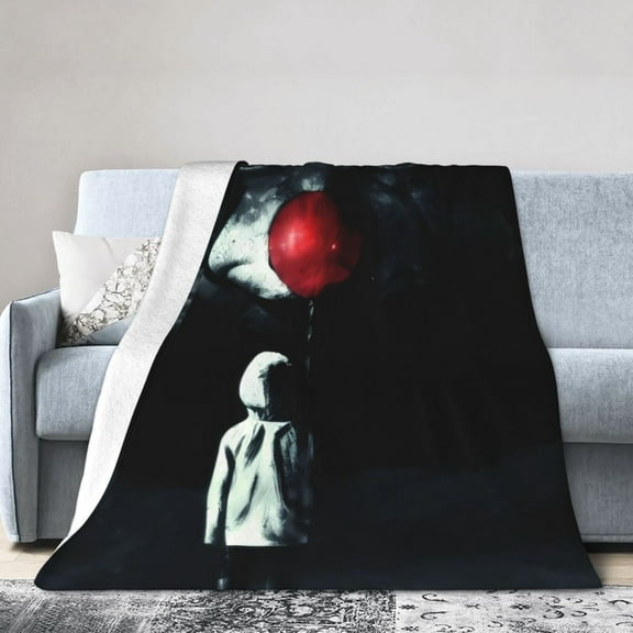 Pennywise Throw Blanket, All Season Decorative Soft Cozy Fleece Blankets, Room Decor For Bed Chair Car Sofa Couch Bedroom
