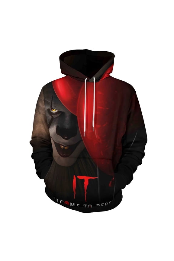 Pennywise Welcome To Derry Adult Sweater Pullover Sweatshirt Hoodies Long Sleeve Hooded Jackets Men Women