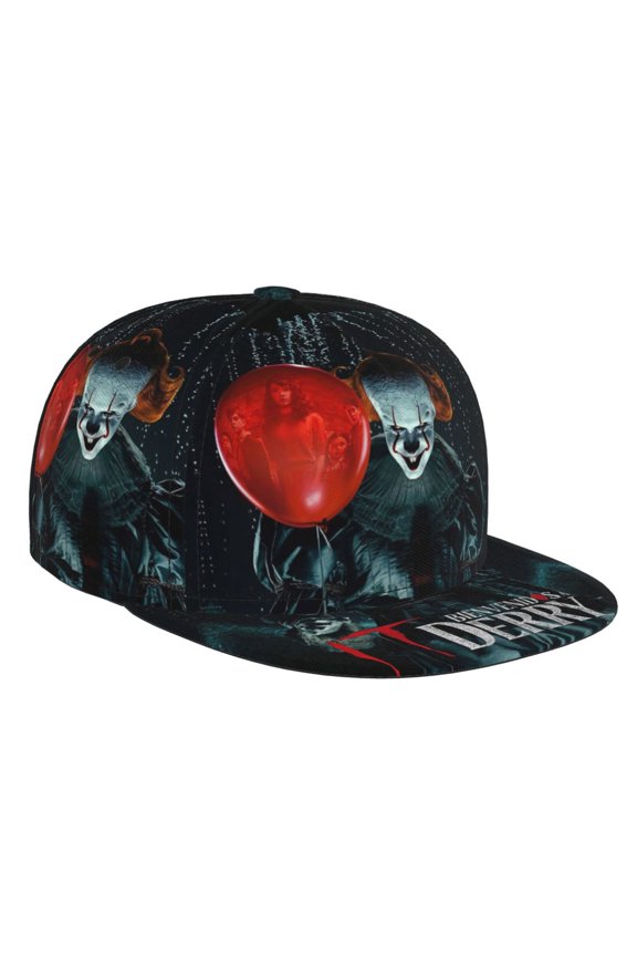 Pennywise Welcome To Derry Flat Brim Bill Baseball Cap Adjustable Hat Hip Hop Caps for Dad Men Women