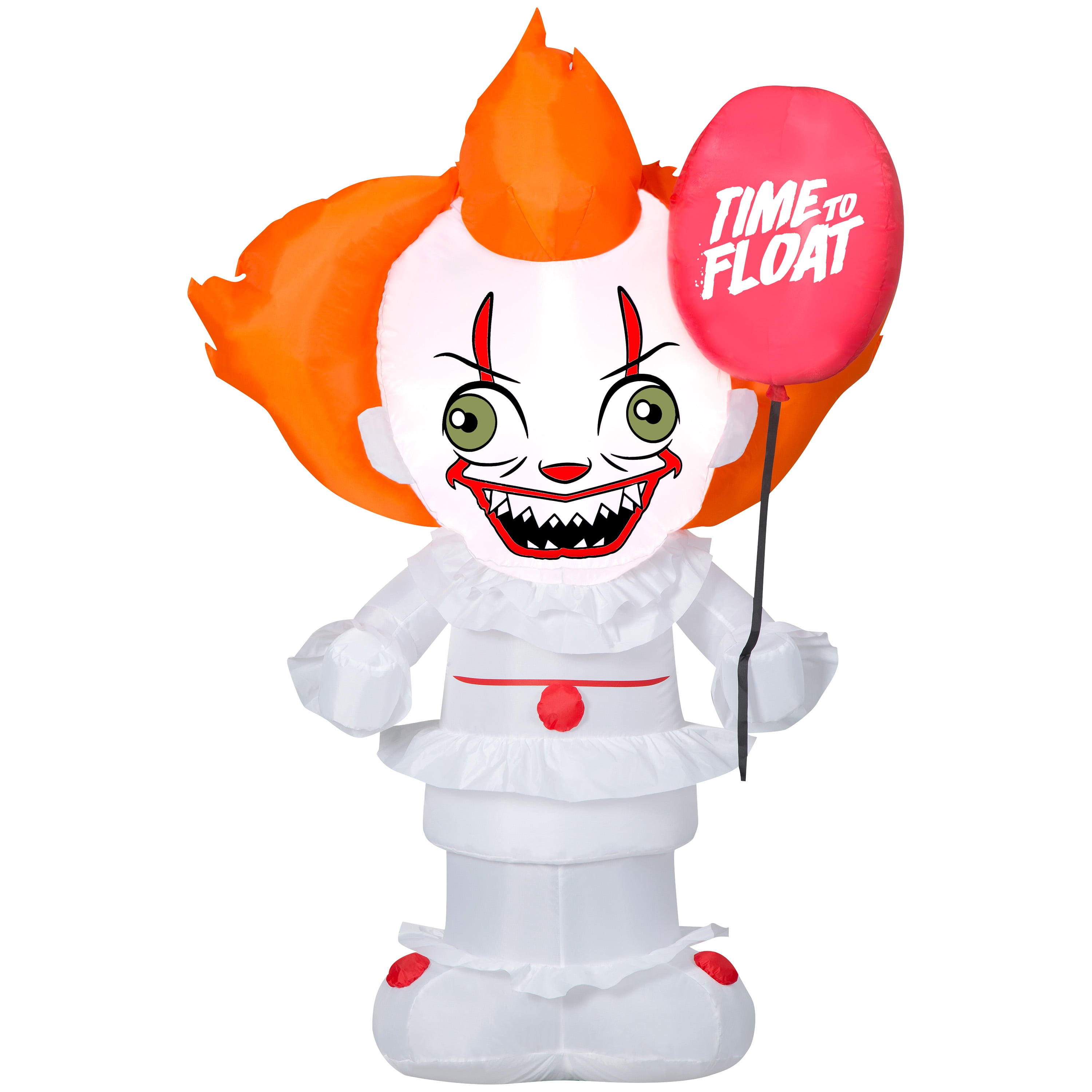 Pennywise Inflatable Halloween Decoration with Red Balloon, 59 Inch