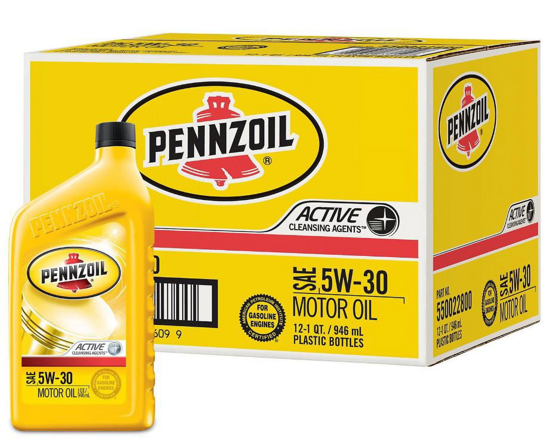 Pennzoil 5W-30 Motor Oil (12-pack / 1-quart Bottles)