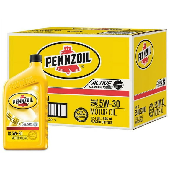Pennzoil 5W-30 Motor Oil (12-pack / 1-quart Bottles)