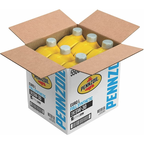 Pennzoil 5W30 Platinum Euro L Full Synthetic Motor Oil Diesel Gasoline Case of 6