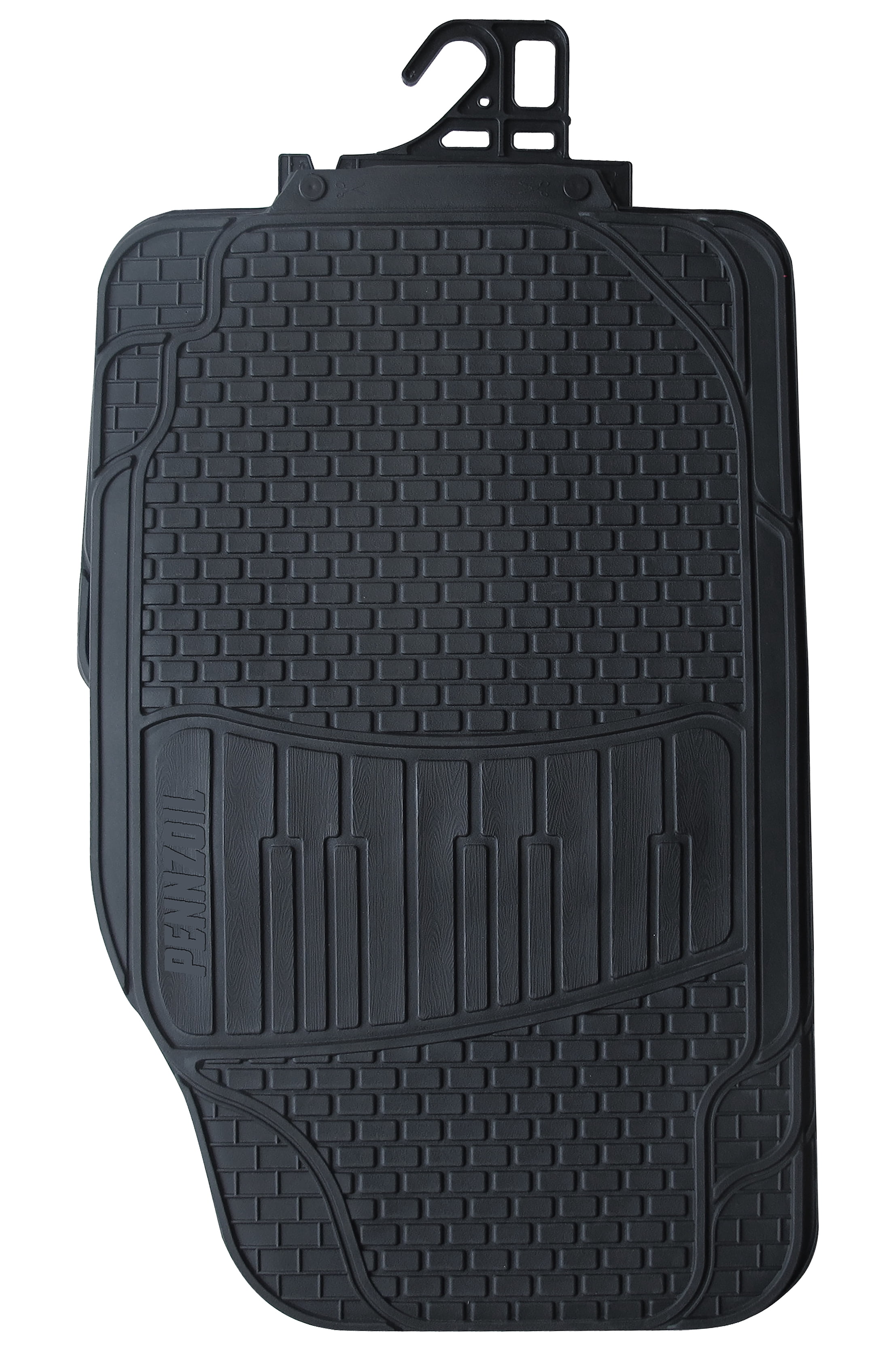 Pennzoil Brick Pattern PVC Floor Mat, Black, 4 Piece