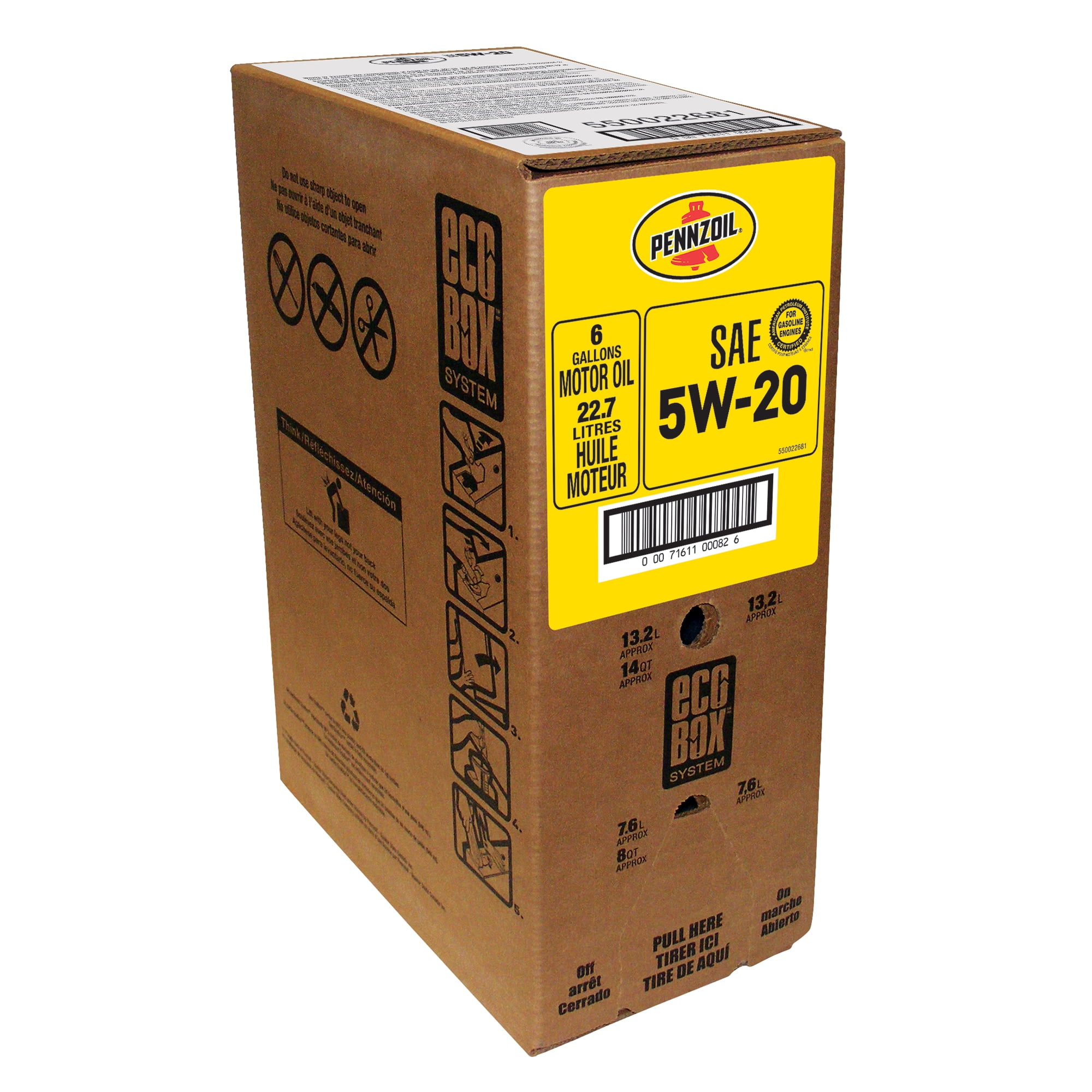Pennzoil 5W-20 Motor Oil Ecobox, 1 Quart -- offer valid for in store oil change only