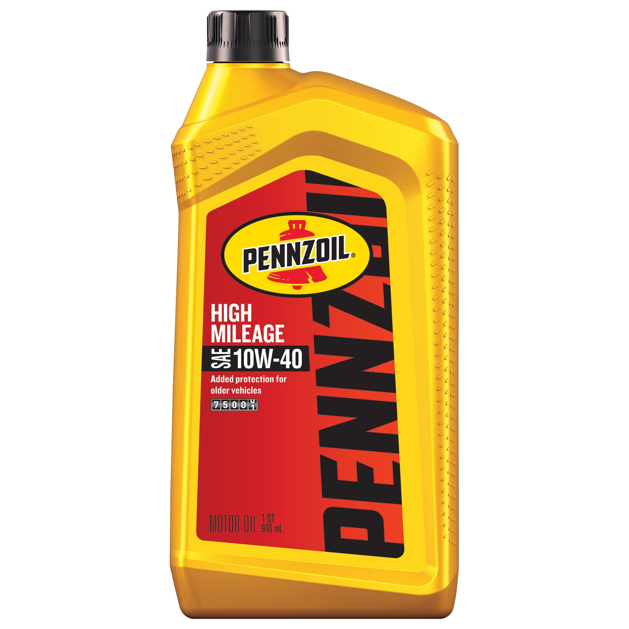 Pennzoil High Mileage 10W-40 Motor Oil, 1 Quart