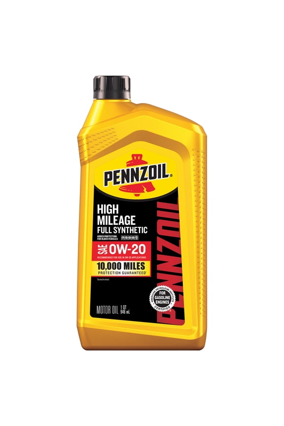 High Mileage Full Synthetic 0W-20 Motor Oil, 1 Quart