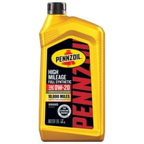Pennzoil High Mileage Full Synthetic 0W-20 Motor Oil, 1 Quart